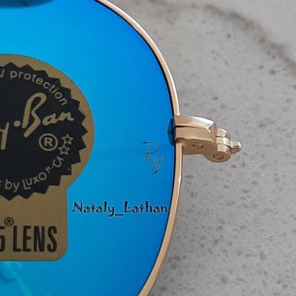 Ray-Ban (Store Display) Aviator Blue Mirror Lens RB3025 - Picture 7 of 11